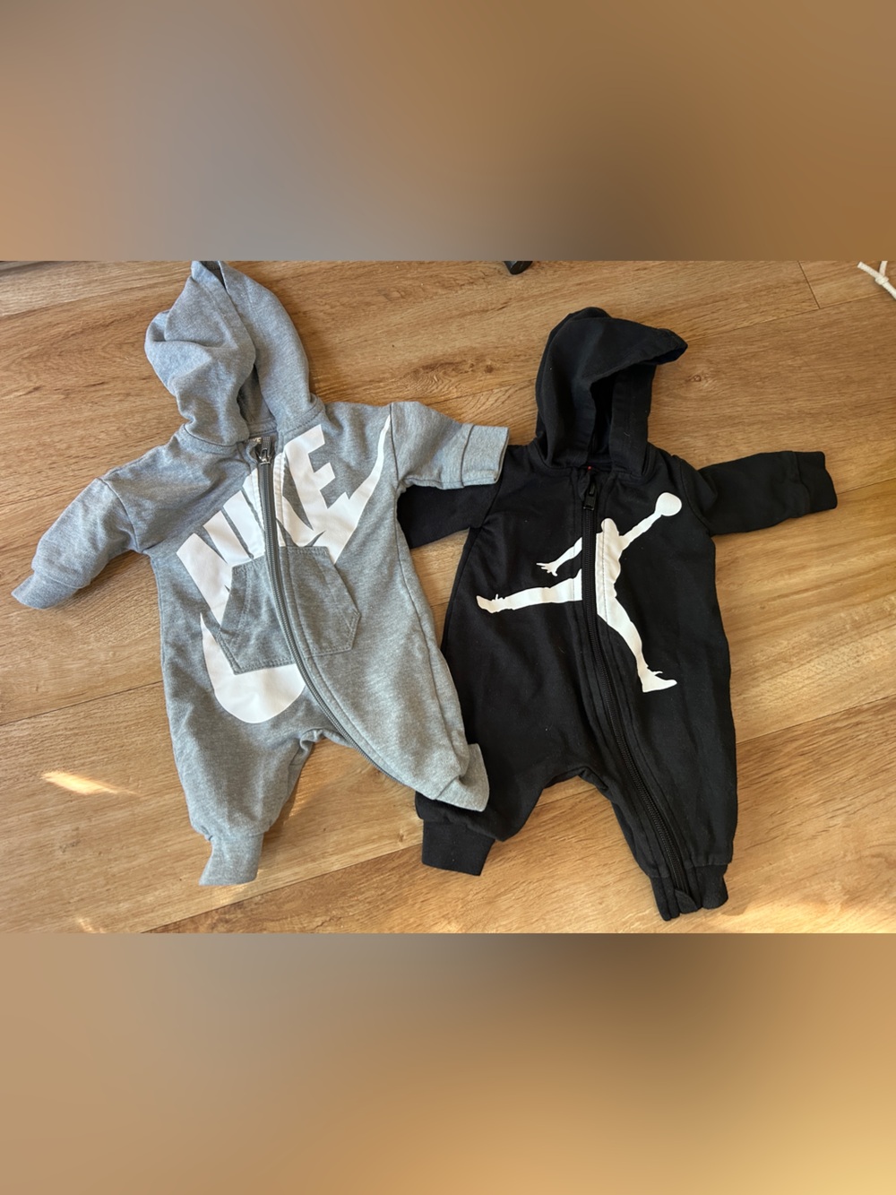 Nike Grey Hoodie + Jordan Black Hoodie Set - newborn